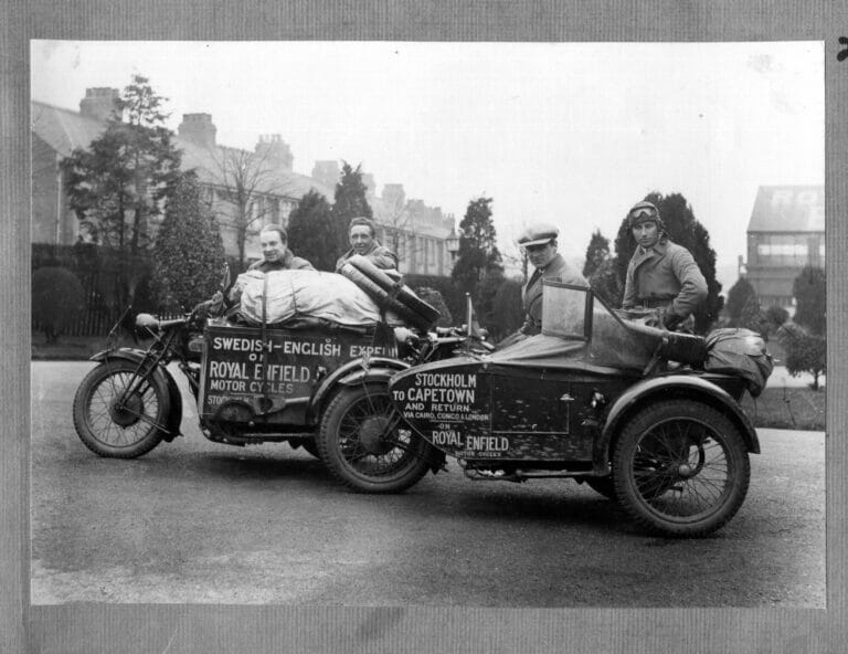 1929 Swedish group of four ride Model 182 Combos from Stockholm to Capetown. and back.