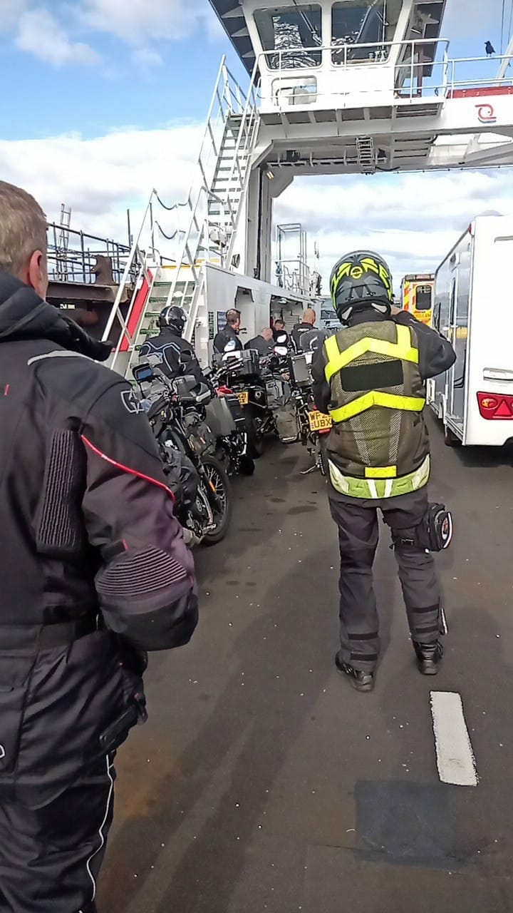 Onboard the ferry crossing over to the other side of the Firth of Clyde