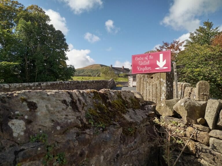 The view from Puddleducks Tea Room, at Dunsop Bridge in the Ribble Valley