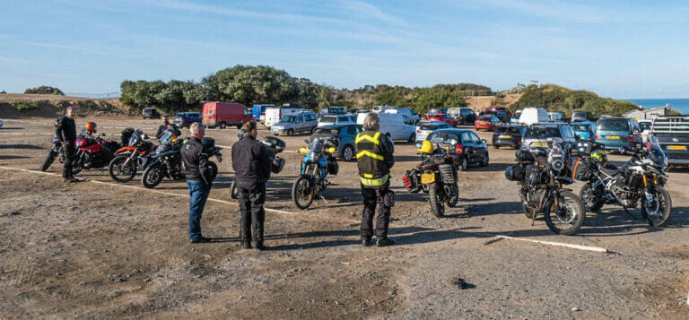 The Sea to Skye Group #1 of 2, at the starting point at Saunton Sands, Devon.