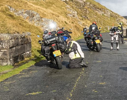 Me having to fix my silencer in bitingly cold winds at the top of one of the dams in the Elan Valley.